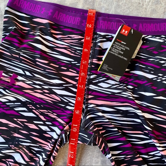 Under Armour Girls Heatgear Printed Leggings - Picture 3 of 8